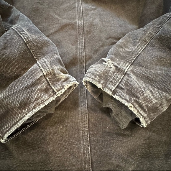 Carhartt Duck Canvas Jacket Sherpa Lined Hoodie L - Picture 7 of 14